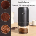 1800mAh Electric Coffee Grinder 40 Level Adjustable Burr Grinder Black